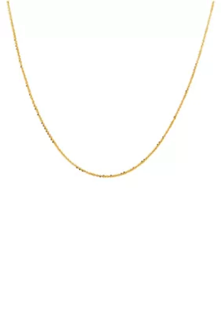 1.25 Millimeter Twist Criss Cross 021 Gauge Chain in 14K Gold