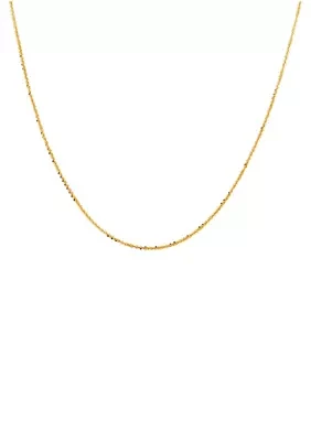 1.25 Millimeter Twist Criss Cross 021 Gauge Chain in 14K Gold