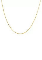 1.25 Millimeter Twist Criss Cross 021 Gauge Chain in 14K Gold