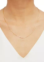 1.25 Millimeter Twist Criss Cross 021 Gauge Chain in 14K Gold