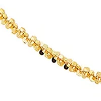 1.25 Millimeter Twist Criss Cross Chain in 14K Yellow Gold