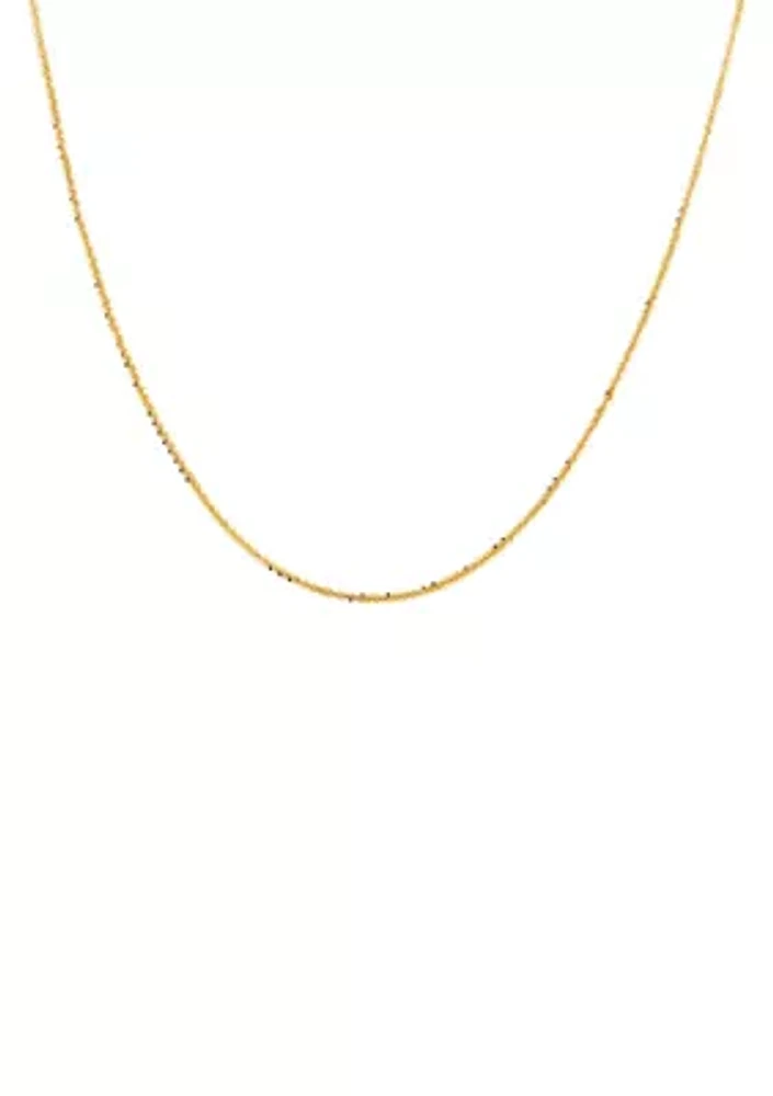 1.25 Millimeter Twist Criss Cross Chain in 14K Yellow Gold