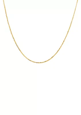 1.25 Millimeter Twist Criss Cross Chain in 14K Yellow Gold