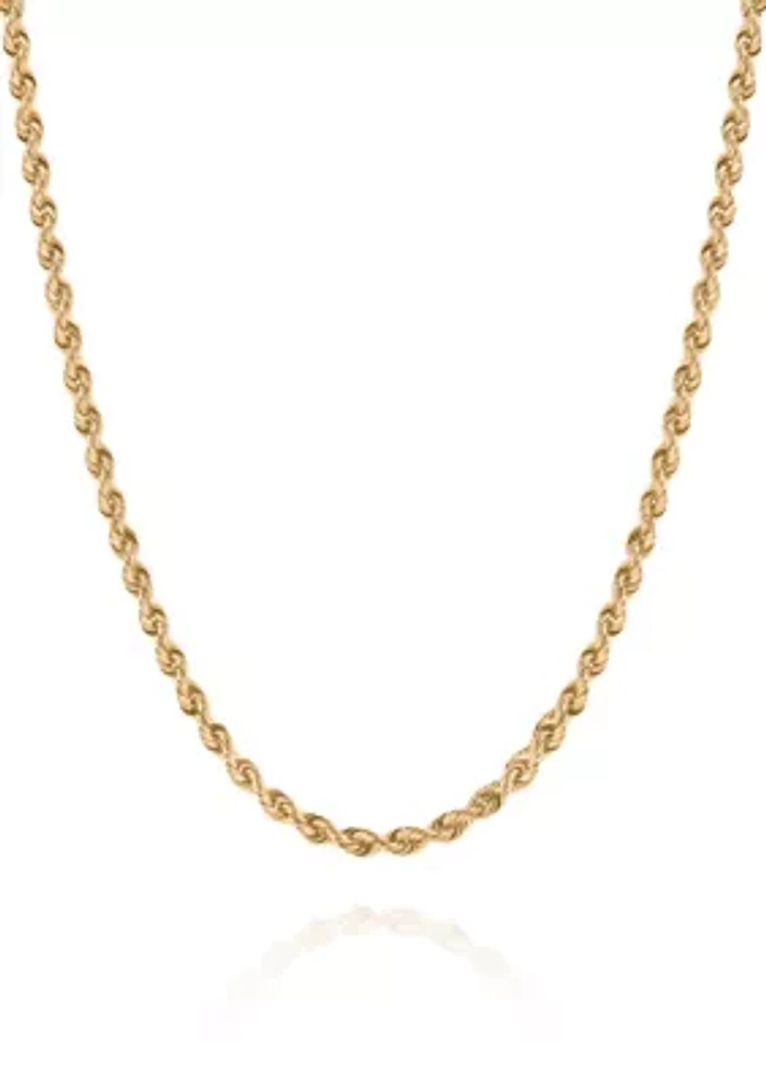 Chain Rope Necklace in 10K Yellow Gold