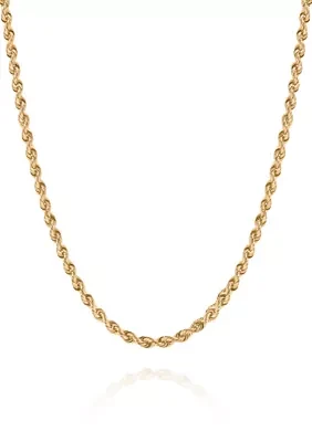 Chain Rope Necklace in 10K Yellow Gold