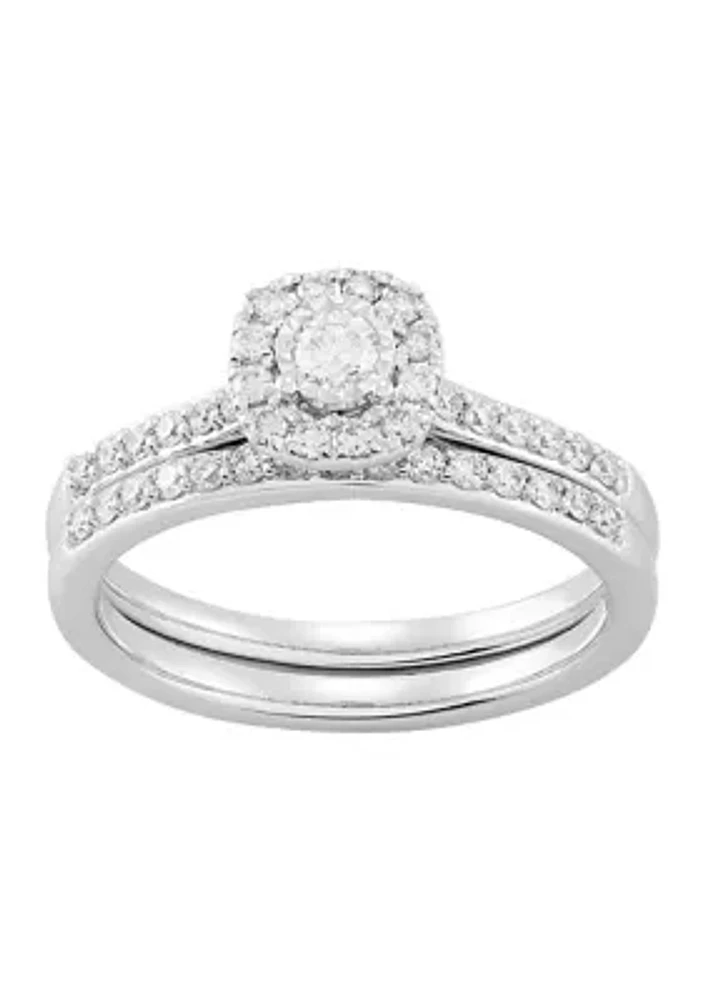 1/2 ct. t.w. Lab Grown Diamond Ring Set in 10K White Gold