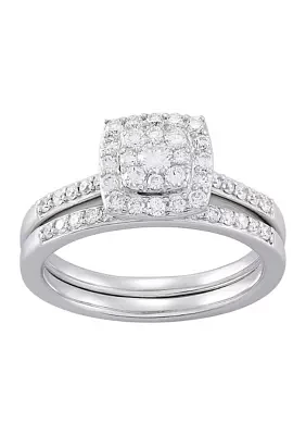 3/4 ct. t.w. Lab Grown Diamond Ring Set in Sterling Silver