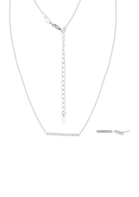 1/5 ct. t.w. Diamond Pendant and Earring Set in Sterling Silver