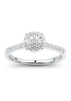 1/3 ct. t.w. Round Lab Created Diamond Ring in 10K White Gold