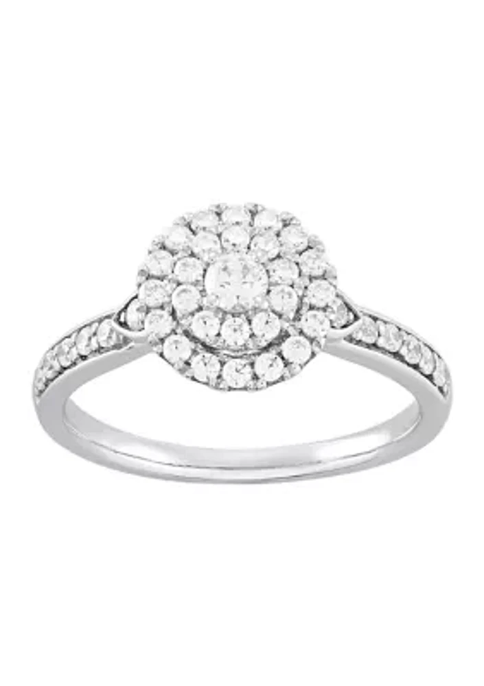 1/2 ct. t.w. Lab Created Diamond Ring in 10K White Gold