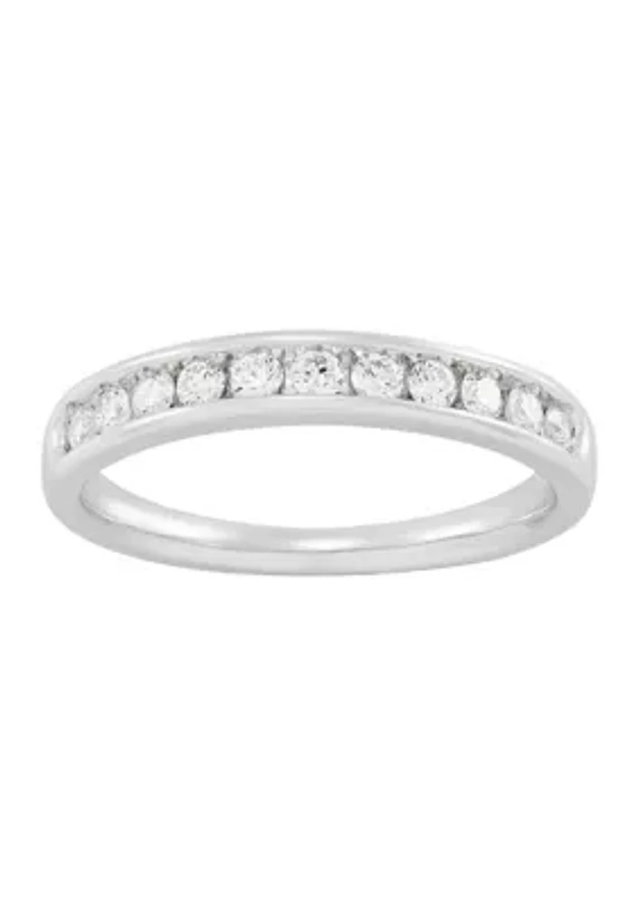 1/3 ct. t.w. Lab-Grown Diamond Band Ring in 10K White Gold