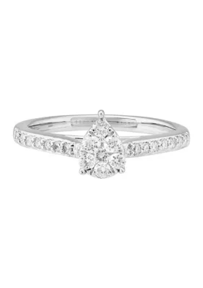 1/3 ct. t.w. Lab Grown Diamond Ring in 10K White Gold