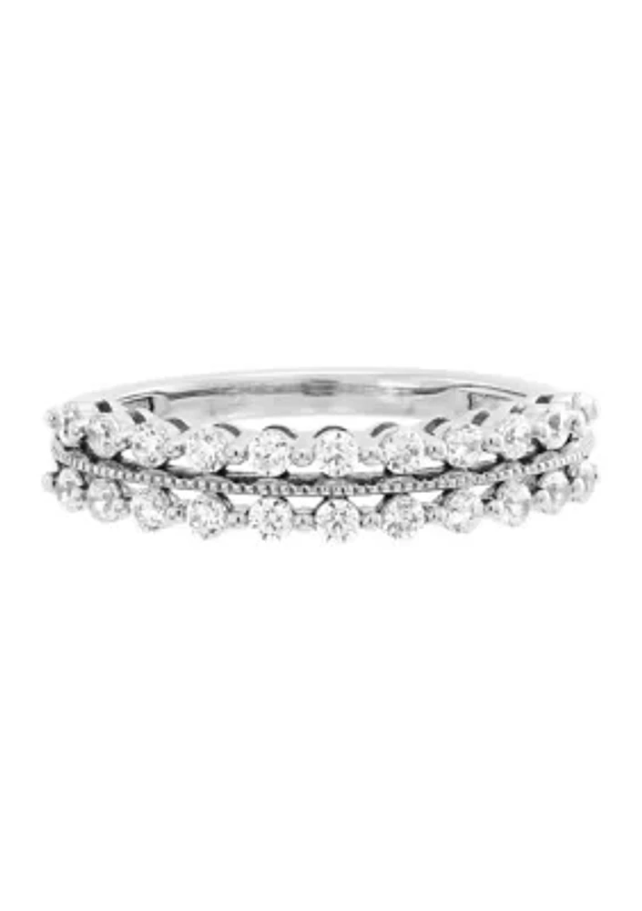 1/2 ct. t.w. Lab Grown Diamond Ring in 14K White Gold