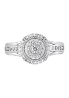 ct. t.w. Lab Grown Diamond Ring in Sterling Silver