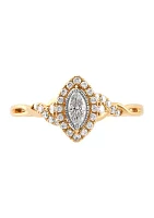 1/3 ct. t.w. Lab Grown Diamond Halo Ring in 10K Yellow Gold