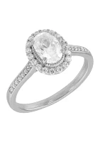 1 ct. t.w. Lab Grown Diamond Oval Halo Ring in 10K White Gold