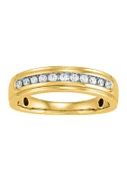 1/4 Lab Grown Diamond Gent Ring in 10K Yellow Gold