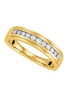 1/4 Lab Grown Diamond Gent Ring in 10K Yellow Gold