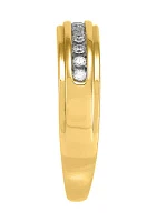 1/4 Lab Grown Diamond Gent Ring in 10K Yellow Gold