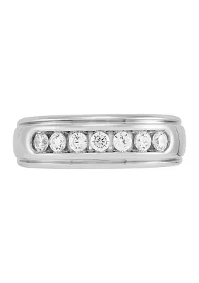 1/2 ct. t.w. Lab Grown Diamond Mens Ring in 10K White Gold