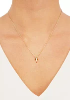 1/10 ct. t.w. Diamond Cross Pendant Necklace in 10K Yellow Gold