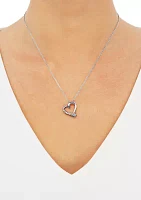 Grown With Love 1/2 ct. t.w. Lab Created Diamond Heart Pendant Necklace in Sterling Silver 