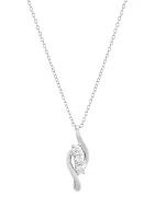 1/3 ct. t.w. Lab Grown Diamond Pendant Necklace on 18'' Cable Chain in Sterling Silver