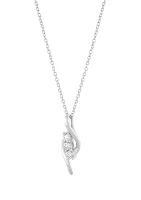 1/3 ct. t.w. Lab Grown Diamond Pendant Necklace on 18'' Cable Chain in Sterling Silver