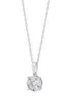 Grown With Love 1/3 ct. t.w. Lab Created Diamond Pendant with 18 Inch Rope Chain in 10k White Gold