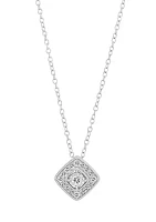 1/ ct. t.w. Diamond Pendant Necklace in Sterling Silver