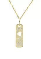 1/8 ct. t.w. Diamond Love Necklace in 10K Yellow Gold with 17" Cable Chain