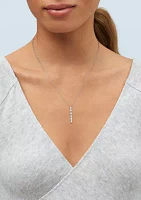 1/2 ct. t.w. Lab Created Diamond Necklace in 10K White Gold with 18" Rope Chain