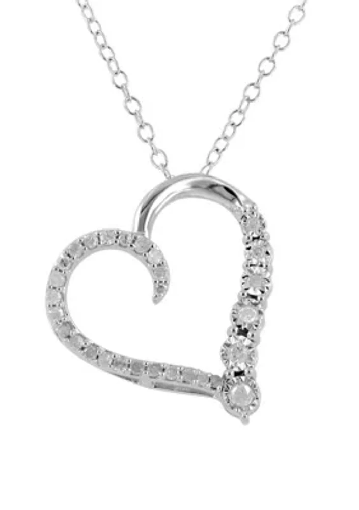 1/4 ct. t.w. Diamond Necklace in Sterling Silver  