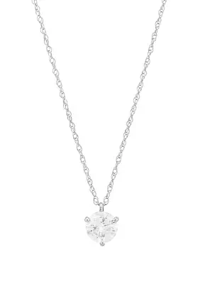 1/ ct. t.w. Diamond Necklace in 14K Gold with 18" Rope Chain