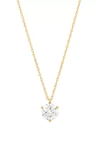 1/ ct. t.w. Diamond Necklace in 14K Gold with 18" Rope Chain