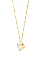 1/ ct. t.w. Diamond Necklace in 14K Gold with 18" Rope Chain