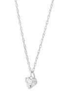 1/4 ct. t.w. Diamond Solitaire Necklace in 14K White Gold with 18" Rope Chain