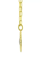 1/10 ct. t.w. Diamond Necklace on 18" Mini Paper Clip Chain in Gold Over Sterling Silver