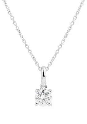 1/2 ct. t.w. Lab Created Diamond Pendant Necklace with 18" Box Chain in 14K White Gold