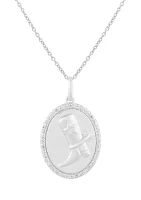 1/5 ct. t.w. Diamond Cowboy Pendant Necklace with 18" Cable Chain in Sterling Silver