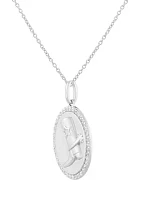 1/5 ct. t.w. Diamond Cowboy Pendant Necklace with 18" Cable Chain in Sterling Silver