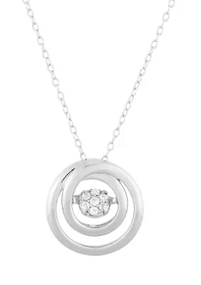 1/10 ct. t.w. Lab Created Diamond Pendant Necklace with 18" Cable Chain in Sterling Silver