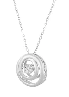 1/10 ct. t.w. Lab Created Diamond Pendant Necklace with 18" Cable Chain in Sterling Silver