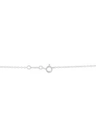 1/10 ct. t.w. Lab Created Diamond Pendant Necklace with 18" Cable Chain in Sterling Silver