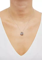 1/10 ct. t.w. Lab Created Diamond Pendant Necklace with 18" Cable Chain in Sterling Silver