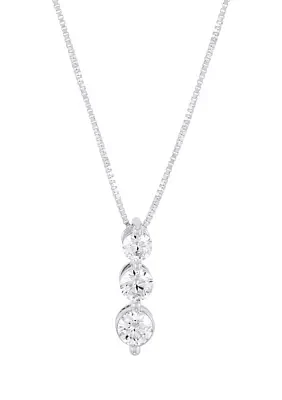 1/3 ct. t.w. Lab Grown Diamond Pendant Necklace with 18" Box Chain in 10K White Gold