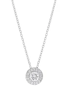 3/4 ct. t.w. Lab Grown Diamond Pendant Necklace with 18" Cable Chain in Sterling Silver