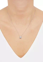 3/4 ct. t.w. Lab Grown Diamond Pendant Necklace with 18" Cable Chain in Sterling Silver