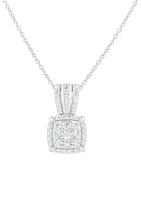 1/2 ct. t.w. Lab Grown Diamond Pendant Necklace with 18" Cable Chain in Sterling Silver