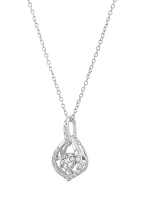 1/5 ct. t.w. Lab Grown Diamond Pendant with 18" Cable Chain in Sterling Silver